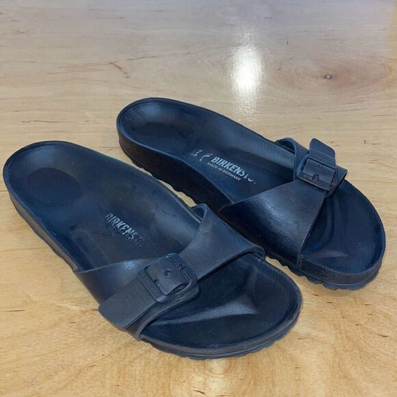 Birkenstock Womens Madrid EVA Adjustable‎ Strap Slip On Sandals Black Size 40 - Picture 3 of 6